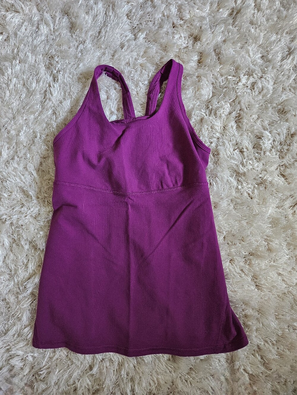 Sleeveless Athletic Tank in Deep Magenta